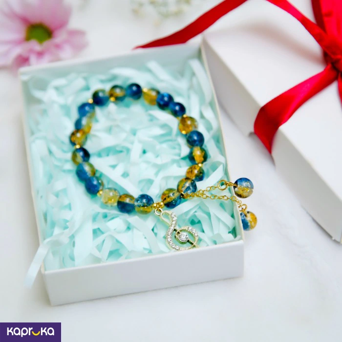 Galaxy Blue Treble Clef Bracelet