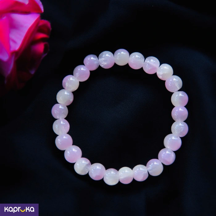Rose Pink Vein Agate Bracelet