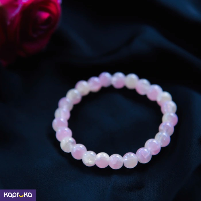Rose Pink Vein Agate Bracelet