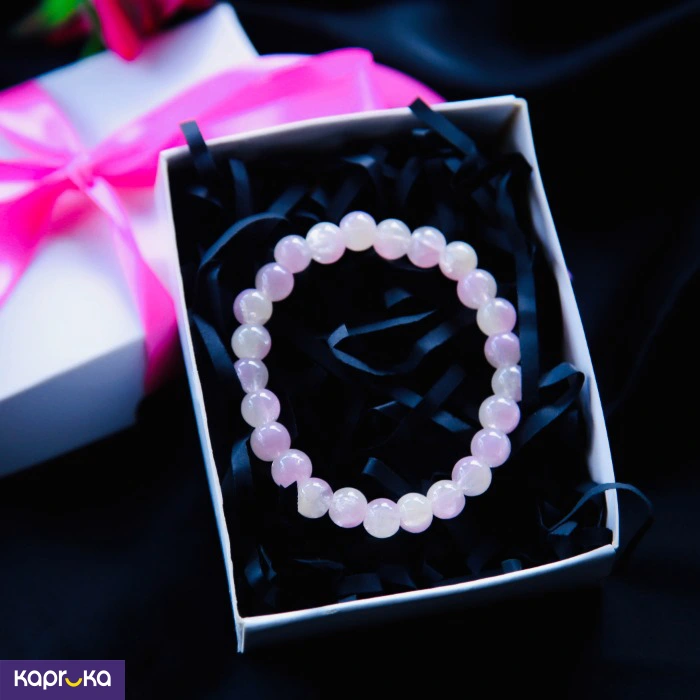 Rose Pink Vein Agate Bracelet