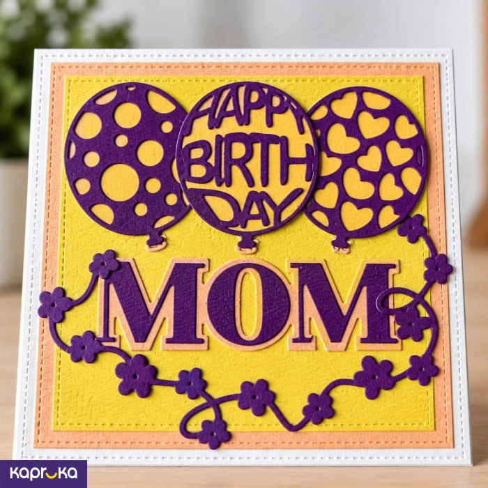 Happy Birthday Greeting Card For Mom