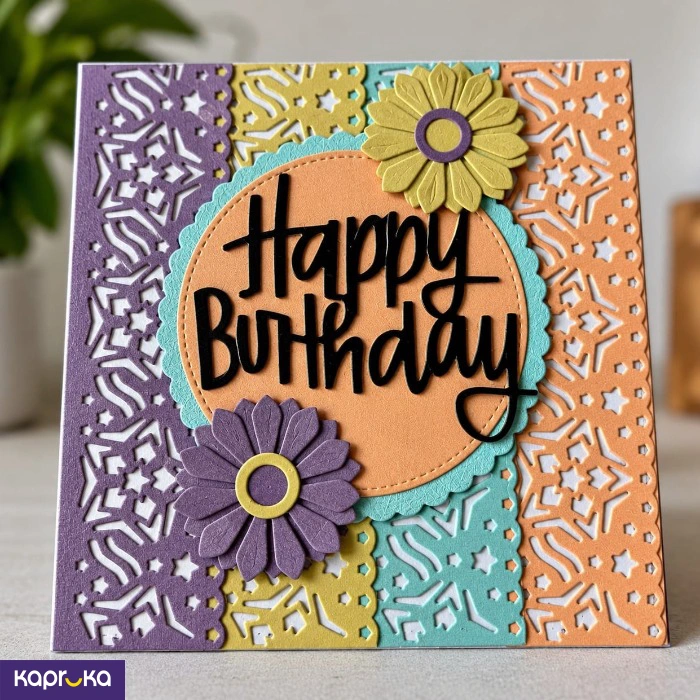 Beautiful Floral Happy Birthday Greeting Card