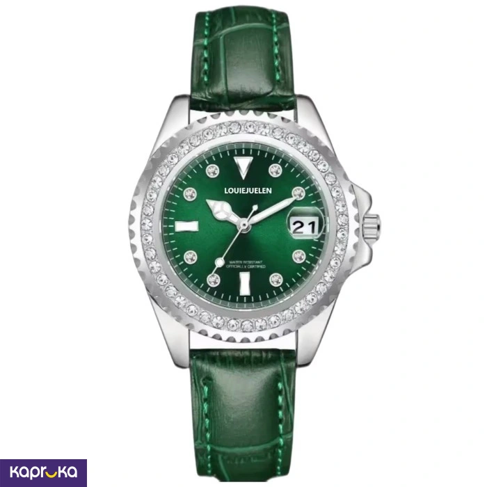 Louie Juelen Womens Quartz Diamond Look Watch