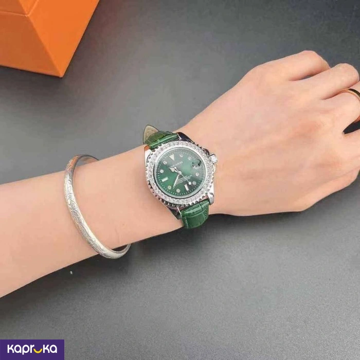 Louie Juelen Womens Quartz Diamond Look Watch