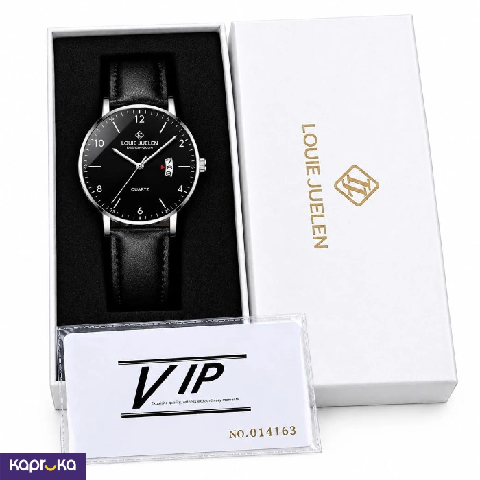 Louie Juelen Quartz Genuine Leather Strap Gents Watch