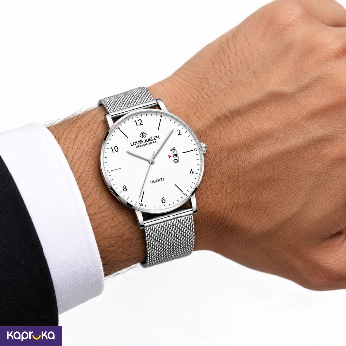 Louie Juelen Quartz Stainkess Steel Mesh Strap Gents Watch