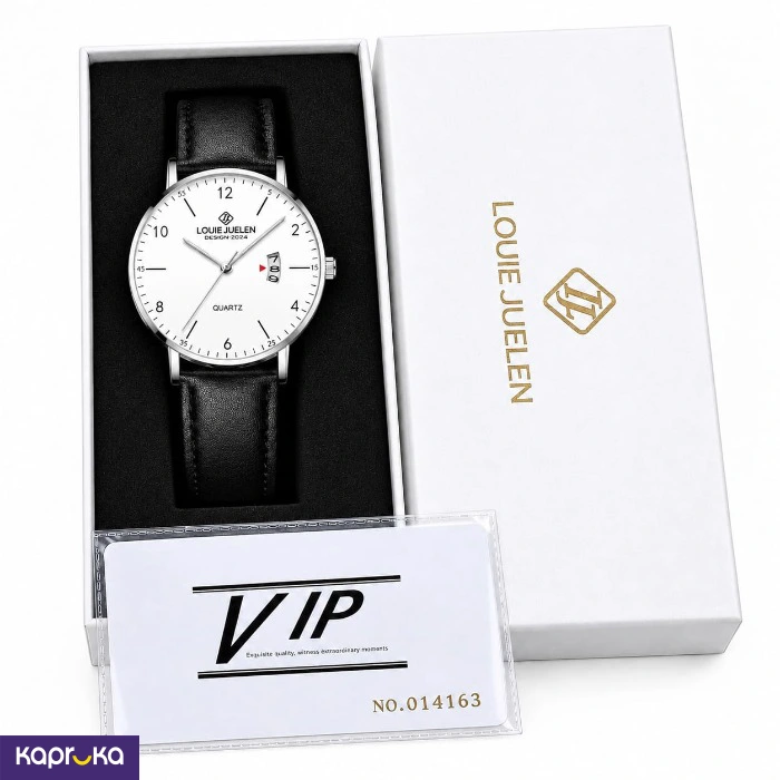 Louie Juelen Quartz Genuine Leather Strap Gents Watch