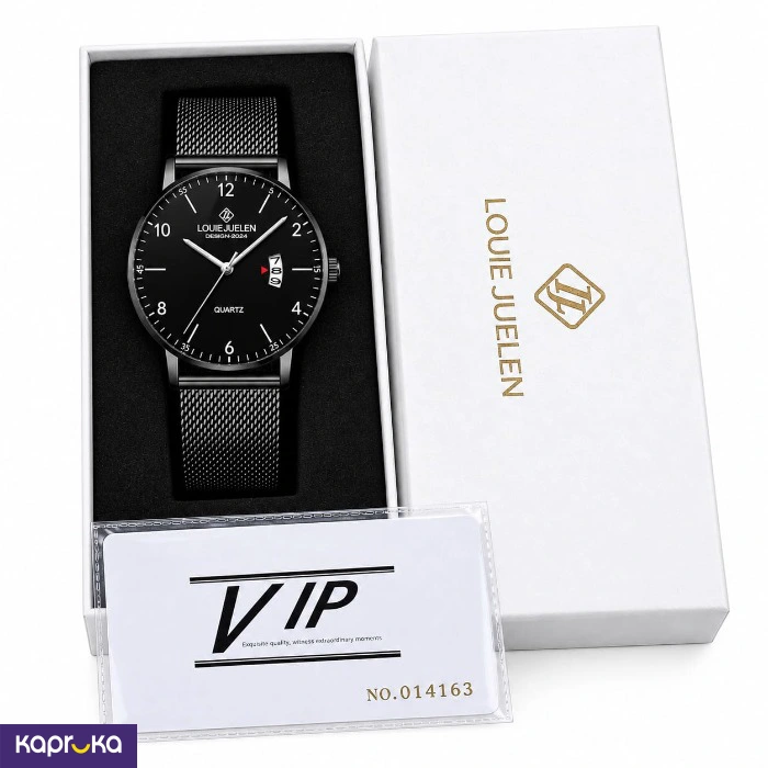 Louie Juelen Quartz Stainless Steel Mesh Strap Gents Watch