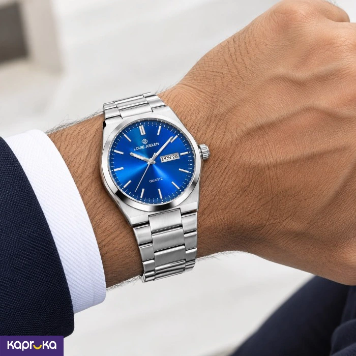 Louie Juelen Quartz Stainless Steel Strap Mens Watch