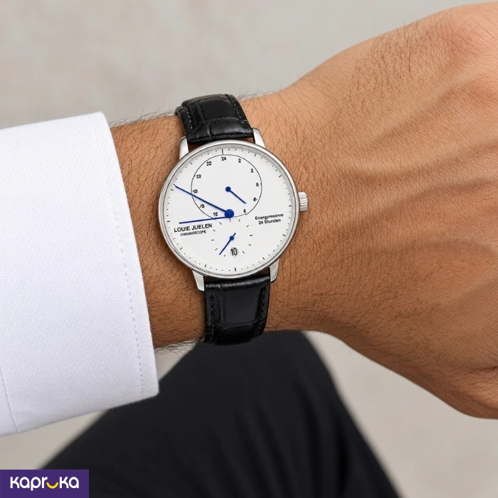 Louie Juelen Quartz Genuine Leather Strap Mens Watch