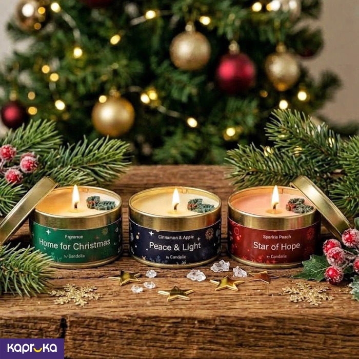 Christmas Tin Set Of 3 Scented Candle