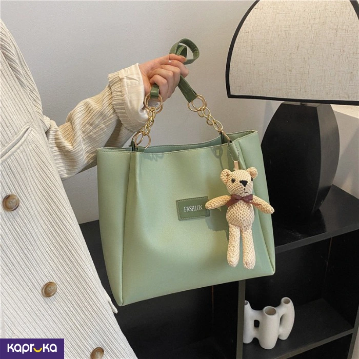 Large Capacity Pu Leather Magnetic Clasp Shoulder Tote Bag
