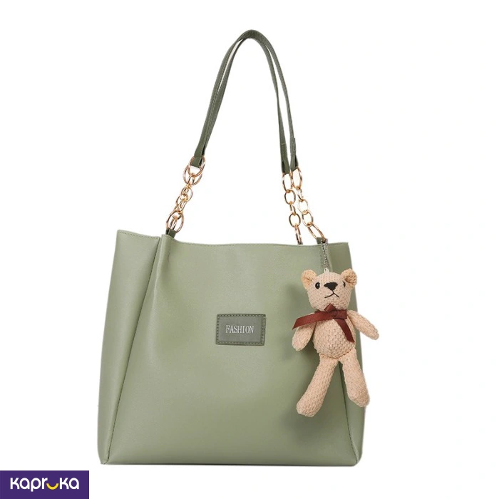 Large Capacity Pu Leather Magnetic Clasp Shoulder Tote Bag