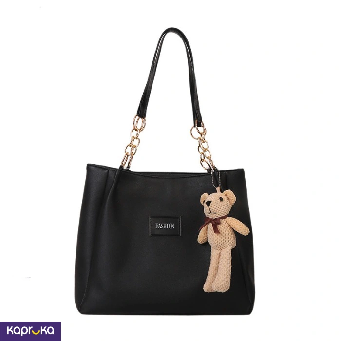 Large Capacity Pu Leather Magnetic Clasp Shoulder Tote Bag