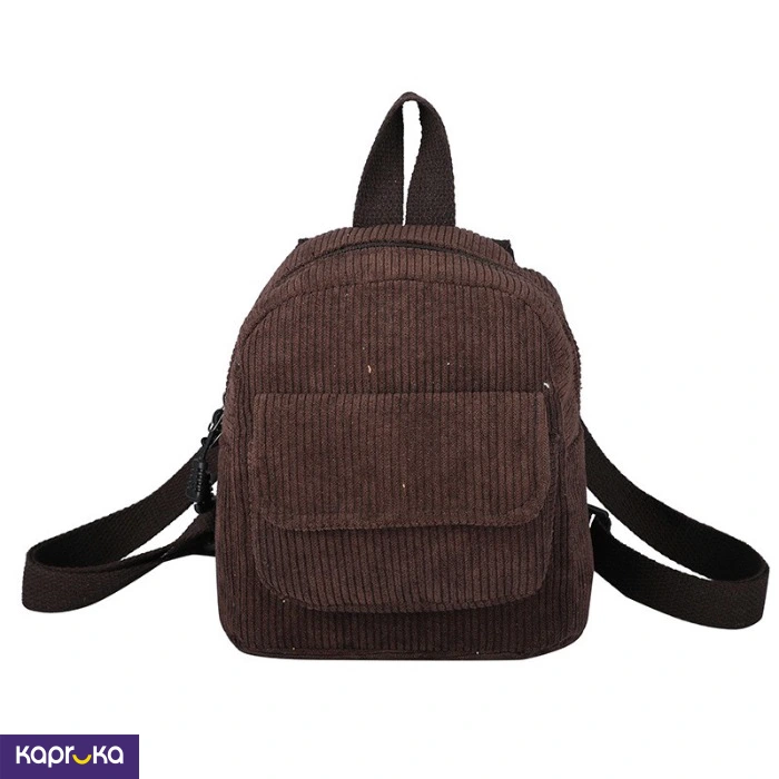 Simple Casual Corduroy Small Backpack