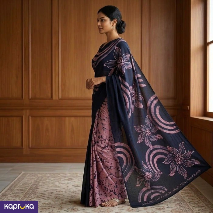 Sri Lankan Handmade Cotton Batik Saree
