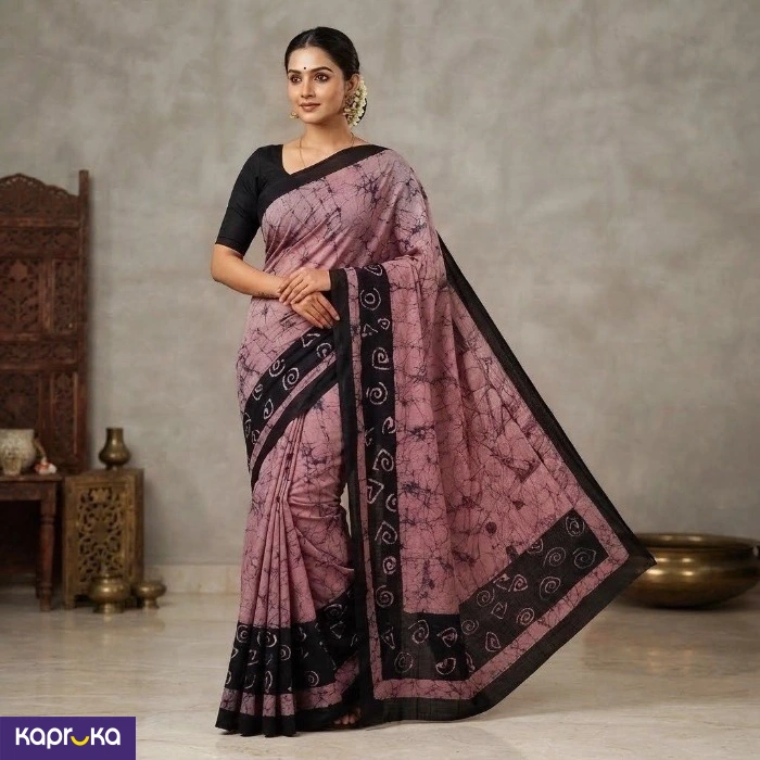Sri Lankan Handmade Elegant Cotton Batik Saree