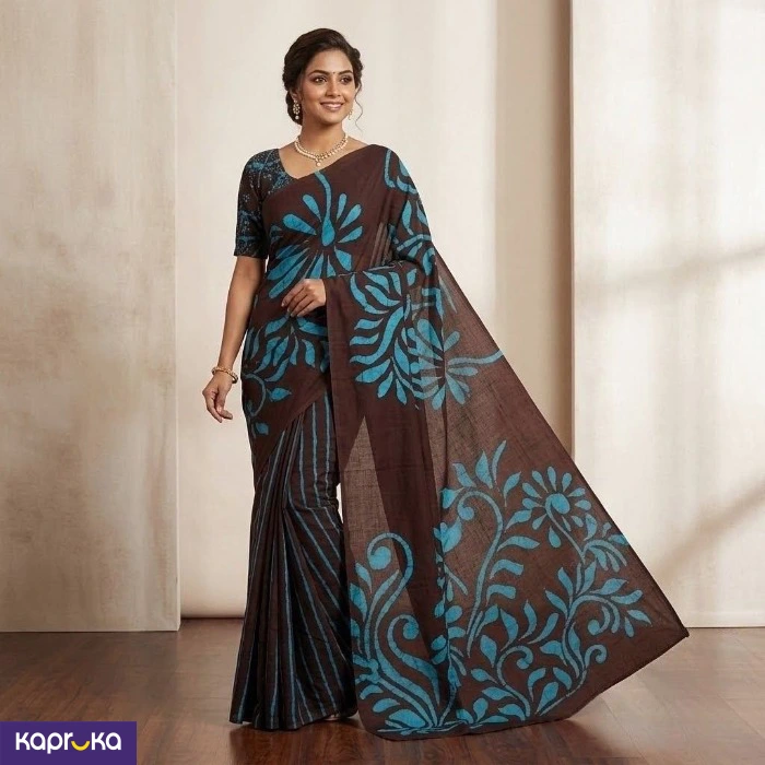 Earthy Elegance Sri Lankan Handmade Cotton Batik Saree