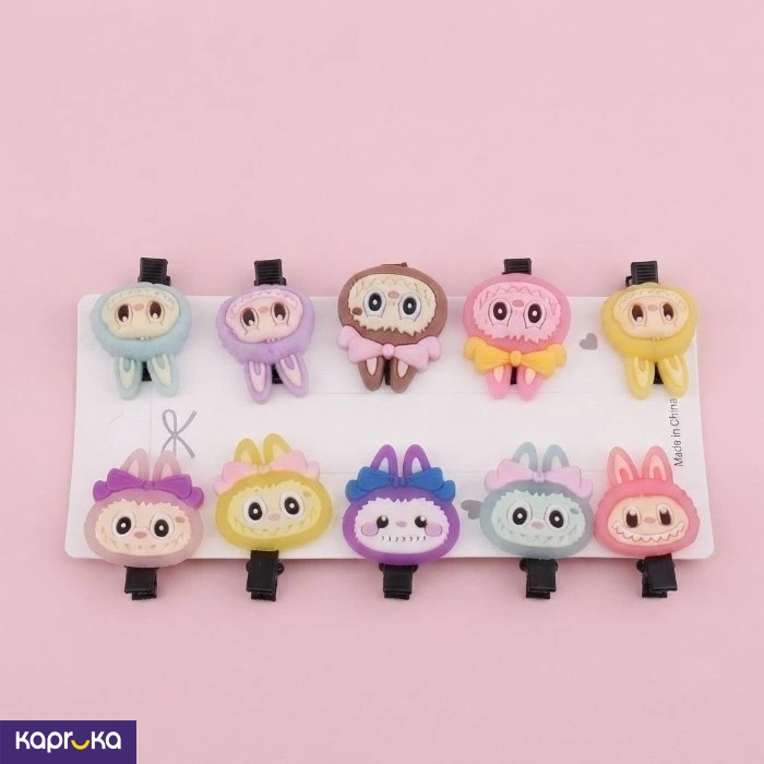 Kawaii Cartoon Characters Hair Clips 10 Pcs Set