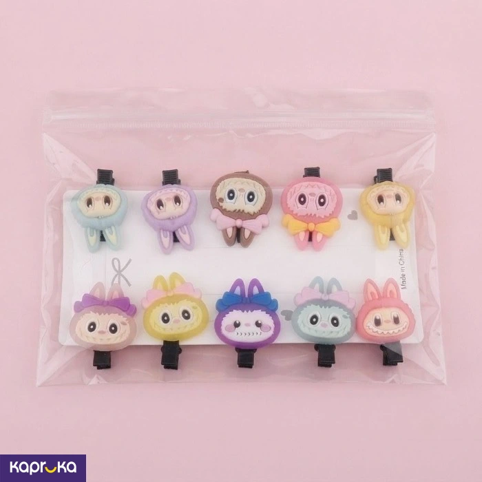 Kawaii Cartoon Characters Hair Clips 10 Pcs Set