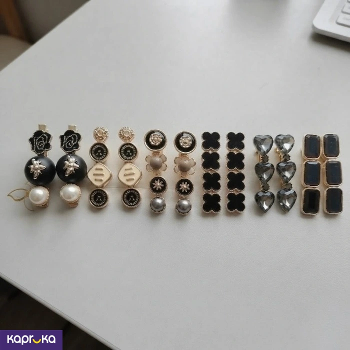 Korean Style Trendy 12pcs Metal And Faux Pearl Hair Clips Set