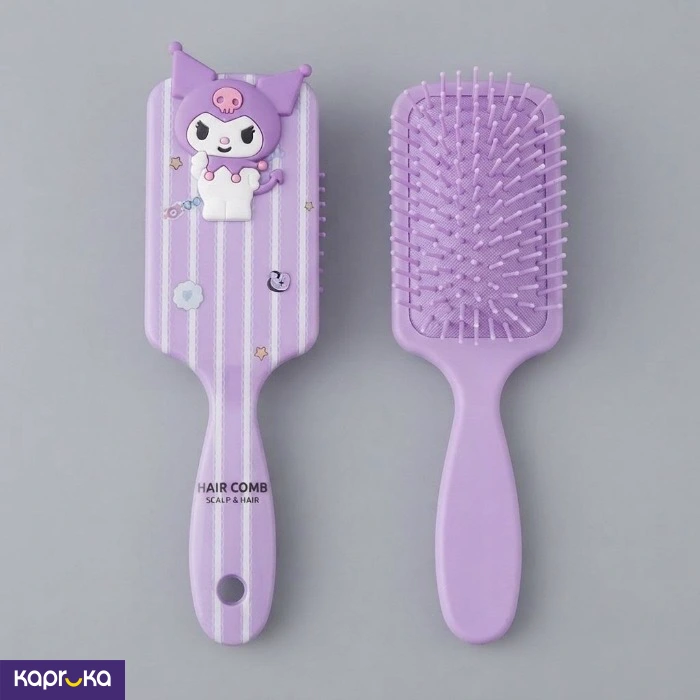 Kuromi Themed Cute Scalp And Hair Cushion Paddle Brush