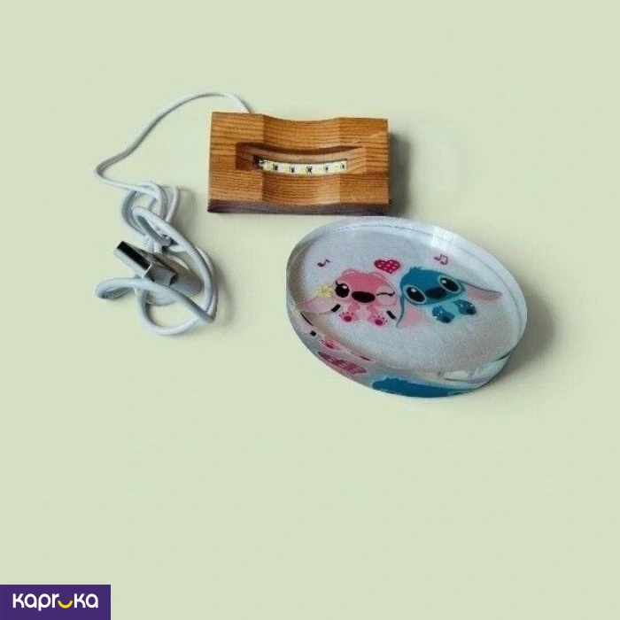 Stitch And Angel Romantic Duo Acrylic Led Light