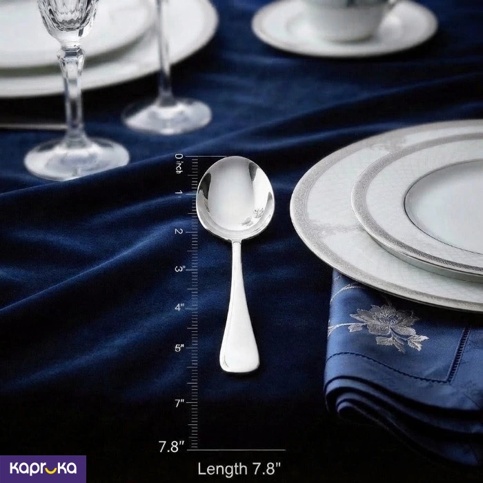 Heavy Duty Stainless Steel Round Head Dinner Spoons Set 6pcs Spoons