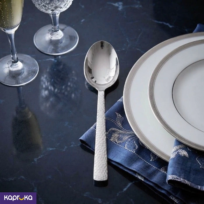 Heavy Duty Textured Handle Stainless Steel Dining Spoons Set 6pcs Dining Spoons