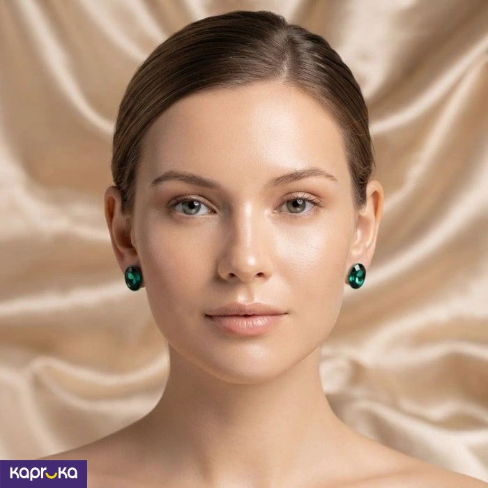 Oval Crystal Stud 8 Pairs Earring Set