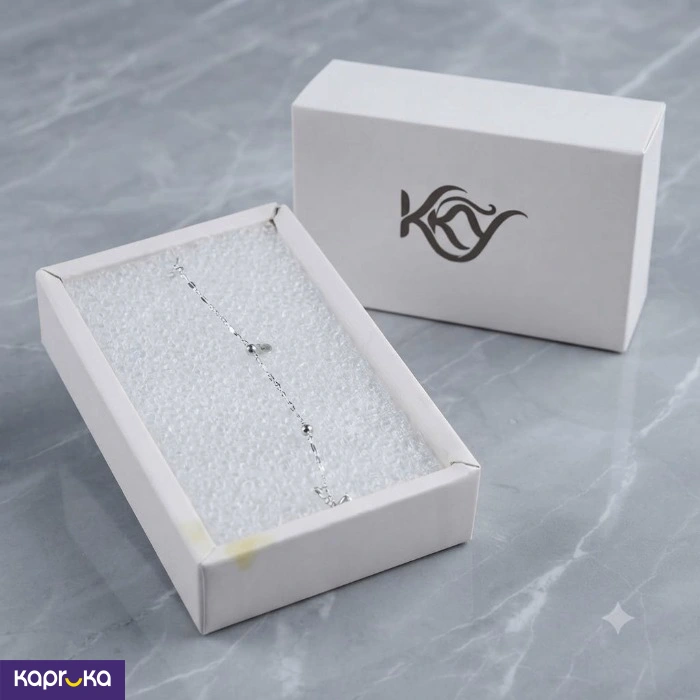 Elegant Silver Tone Charm Anklet