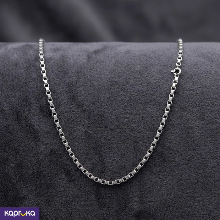 Classic Men Silver Tone Box Chain