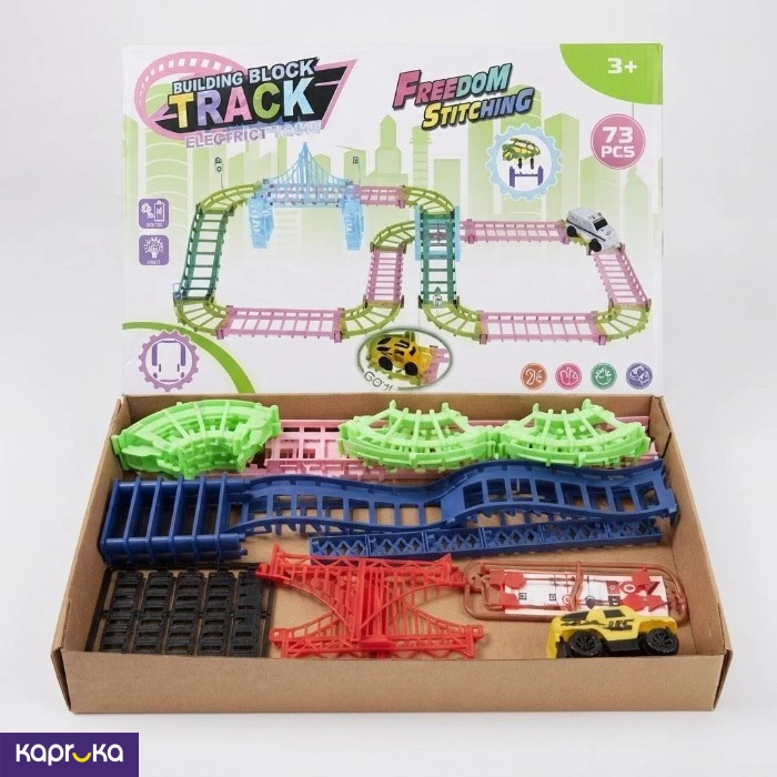 Diy Building Block Track City Set 73 Pcs