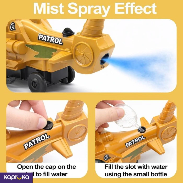 Military Helicopter Toy With Led Light And Smoke Spray
