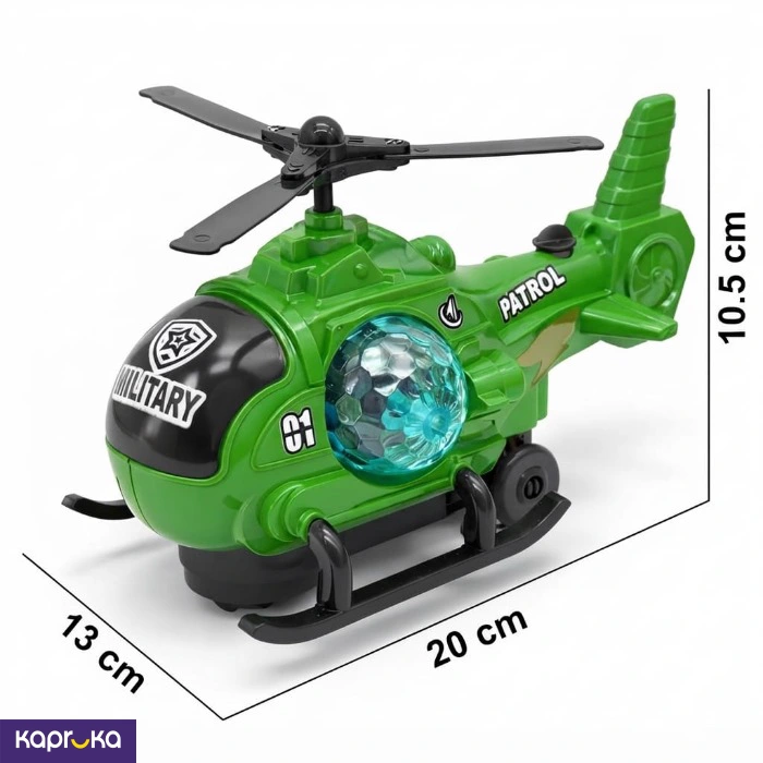 Military Toy Helicopter With Led Light Music Water Smoke Spray