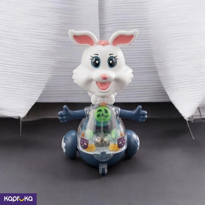 Electric Cute Pet Rabbit Toy Musical Colourful Walking Toy
