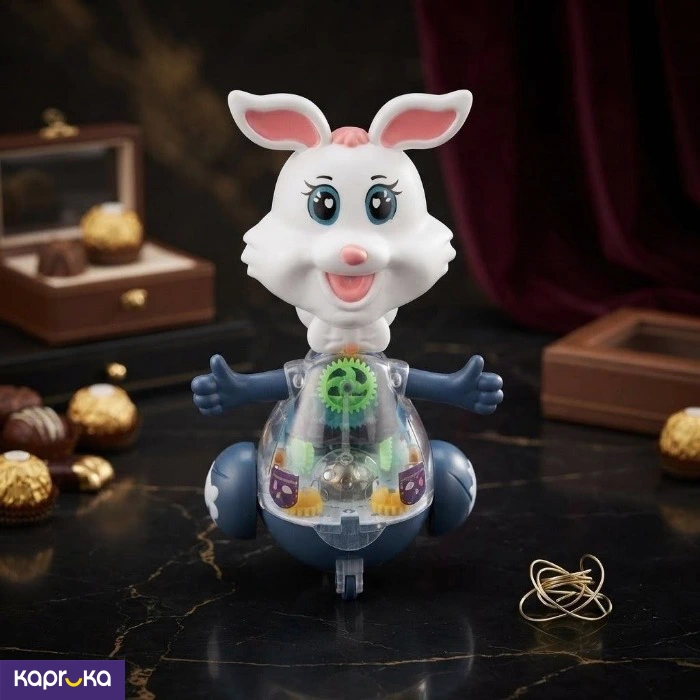 Electric Cute Pet Rabbit Toy Musical Colourful Walking Toy