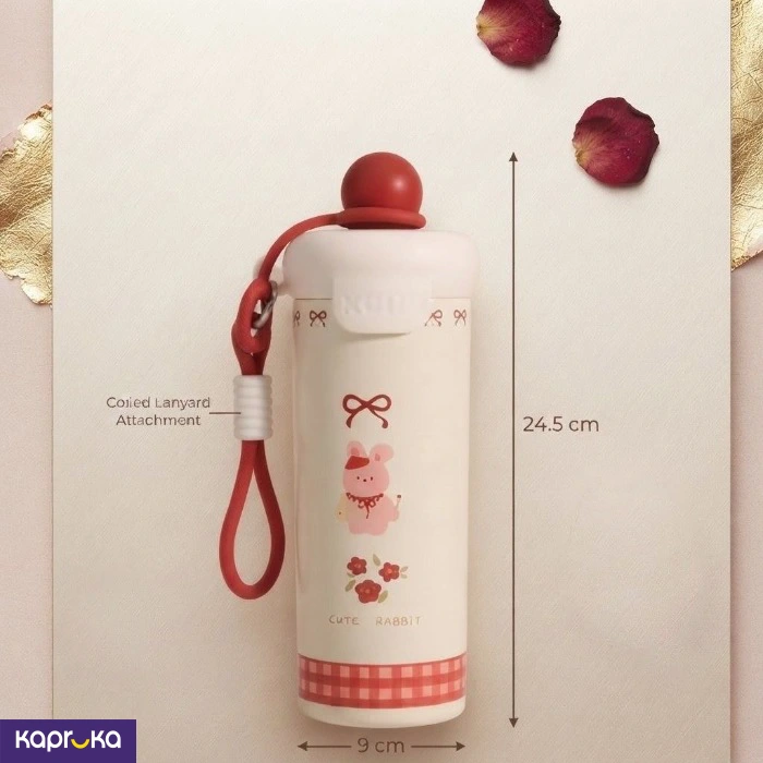 Cream Bear Red Cool And Hot Water Bottle