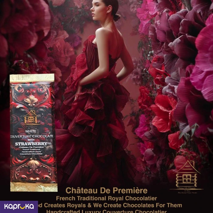 Chateau De Premiere Strawberry Couverture Chocolate Bar