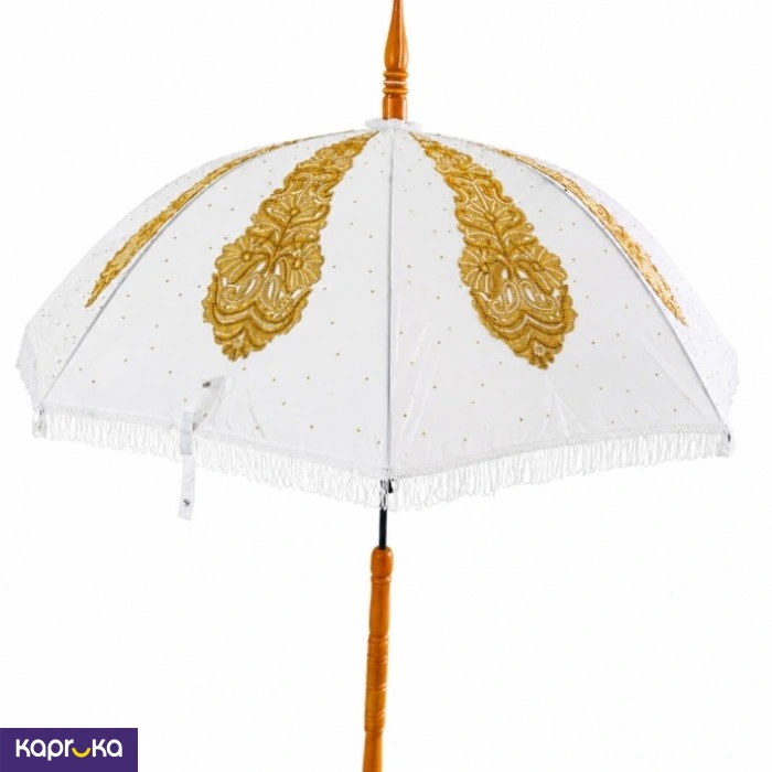Gold And White Color Pearls Decorative White Muthu Kudaya