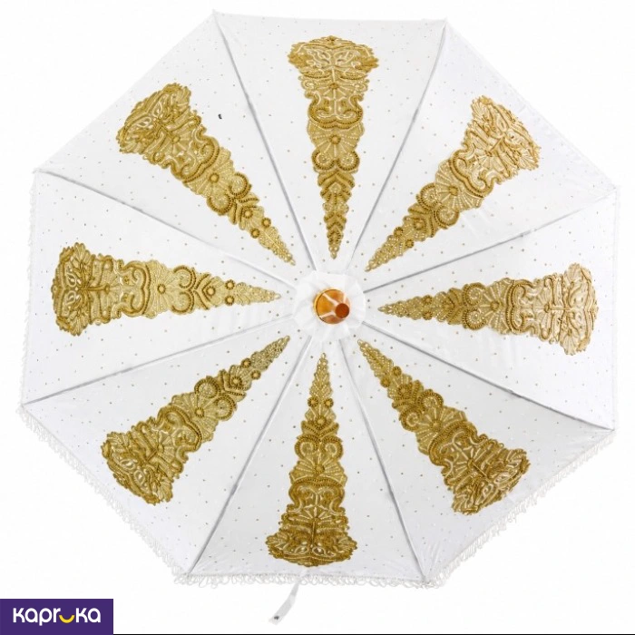 Gold And White Color Pearls Decorative White Muthu Kudaya