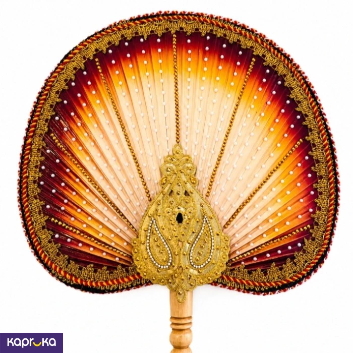 Gold Beadwork And White Pearl Decarative Gold Color Watapatha