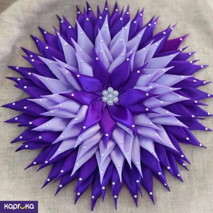Handmade Puja Flower In Deep Purple And Lavender Color