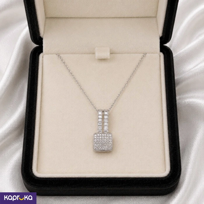 925 Silver Pendant And Chain With Cubic Zirconia