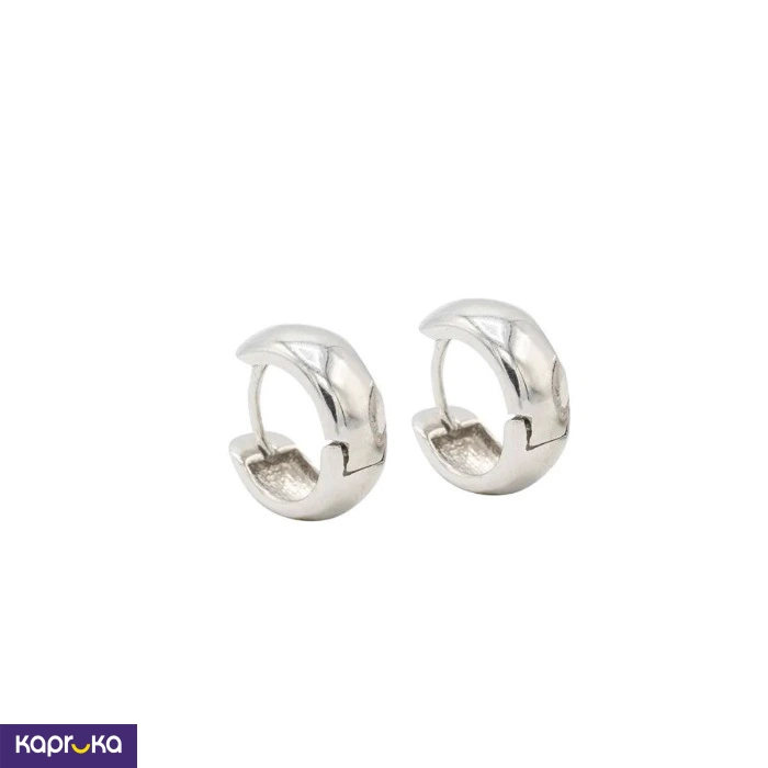 Bold Huggies In Sterling Silver Earrings