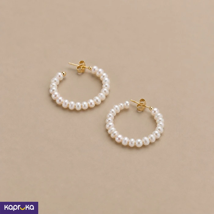 Pearl Hoop Earrings