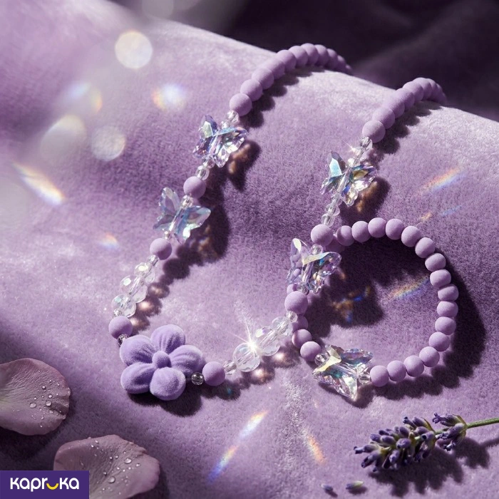 Kids Pastel Beaded Necklace And Bracelet Set