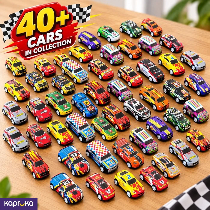Mini Speed Racer Pull Back Toy Cars 4 Pack