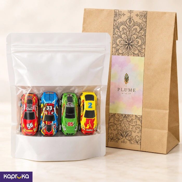 Mini Speed Racer Pull Back Toy Cars 4 Pack