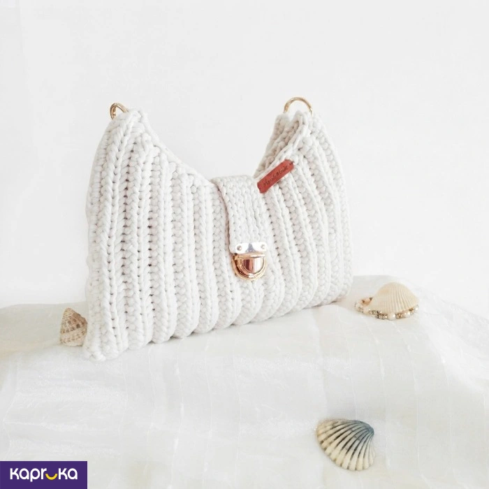 Handcrafted Crochet Noura Shoulder Bag Ivory